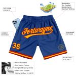 Personalized Royal Gold-Red Authentic Throwback Basketball Shorts Team Custom Name and Number
