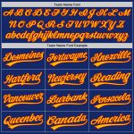 Personalized Royal Gold-Red Authentic Two Tone Baseball Jersey Team Custom Name and Number