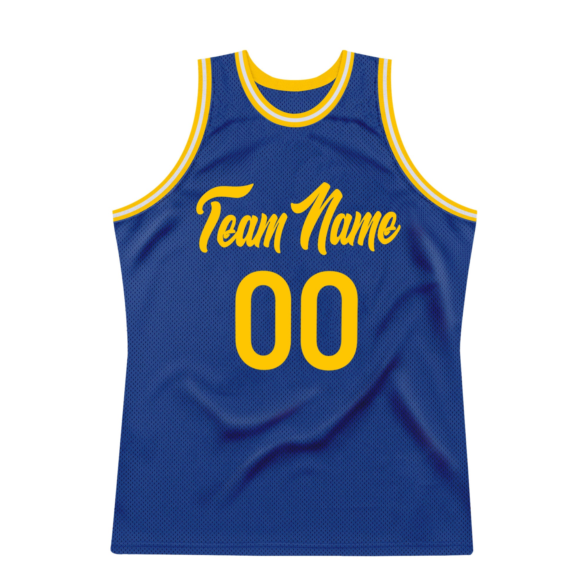 Personalized Royal Gold-White Authentic Throwback Basketball Jersey Team Custom Name and Number Personalized Royal Gold-White Authentic Throwback Basketball Jersey Team Custom Name and Number - Image 7