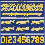 Personalized Royal Gold-White Authentic Throwback Basketball Shorts Team Custom Name and Number