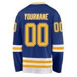 Personalized Royal Gold-White Hockey Jersey Team Custom Name and Number