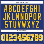 Personalized Royal Gold-White Long Sleeve Performance T-Shirt Team Custom Name and Number
