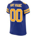 Personalized Royal Gold-White Mesh Authentic Football Jersey