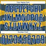 Personalized Royal Gold-White Pinstripe Sublimation Soccer Uniform Jersey Team Custom Name and Number