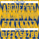 Personalized Royal Gold-White Round Neck Sublimation Basketball Suit Jersey
