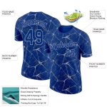 Personalized Royal Gray 3D Pattern Design Abstract Network Performance T-Shirt Team Custom Name and Number