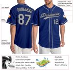 Personalized Royal Gray-Black Authentic Baseball Jersey Team Custom Name and Number