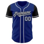 Personalized Royal Gray-Black Authentic Two Tone Baseball Jersey Team Custom Name and Number