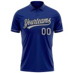 Personalized Royal Gray-Black Performance Vapor Golf Polo Shirt Team Custom Name and Number