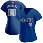 Personalized Royal Gray-Navy Authentic American Flag Fashion Baseball Jersey Team Custom Name and Number
