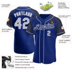 Personalized Royal Gray-Navy Authentic Raglan Sleeves Baseball Jersey Team Custom Name and Number