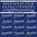 Personalized Royal Gray-Navy Bomber Full-Snap Varsity Letterman Jacket