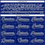 Personalized Royal Gray-Navy Hockey Lace Neck Jersey Team Custom Name and Number