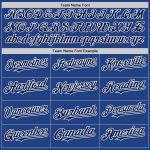 Personalized Royal Gray-Navy Mesh Authentic Throwback Baseball Jersey Team Custom Name and Number