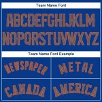 Personalized Royal Gray-Orange Baseball Jersey Team Custom Name and Number