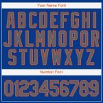 Personalized Royal Gray-Orange Baseball Jersey Team Custom Name and Number