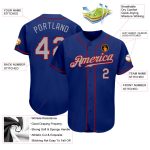 Personalized Royal Gray-Red Authentic Baseball Jersey