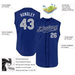 Personalized Royal Gray-White Authentic Sleeveless Baseball Jersey Team Custom Name and Number