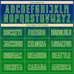 Personalized Royal Keely Green-Cream Sublimation Soccer Uniform Jersey Team Custom Name and Number
