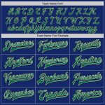Personalized Royal Kelly Green Cream-Black Bomber Full-Snap Varsity Letterman Jacket Team Custom Name and Number