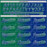 Personalized Royal Kelly Green-Gray Bomber Full-Snap Varsity Letterman Gradient Fashion Jacket Team Custom Name and Number