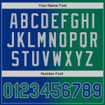 Personalized Royal Kelly Green-Gray Bomber Full-Snap Varsity Letterman Gradient Fashion Jacket Team Custom Name and Number