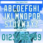 Personalized Royal Kelly Green-White 3D Pattern Design Statue Of Liberty Authentic Baseball Jersey Team Custom Name and Number