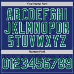 Personalized Royal Kelly Green-White Line Authentic Baseball Jersey Team Custom Name and Number