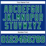 Personalized Royal Kelly Green-White Mesh Authentic Football Jersey