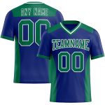 Personalized Royal Kelly Green-White Mesh Authentic Football Jersey