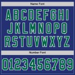 Personalized Royal Kelly Green-White Mesh Authentic Throwback Football Jersey Team Custom Name and Number