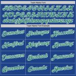 Personalized Royal Kelly Green-White Performance T-Shirt Team Custom Name and Number