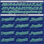 Personalized Royal Kelly Green-Yellow Authentic Split Fashion Baseball Jersey Team Custom Name and Number