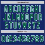 Personalized Royal Kelly Green-Yellow Authentic Split Fashion Baseball Jersey Team Custom Name and Number