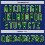 Personalized Royal Kelly Green-Yellow Two-Button Unisex Softball Jersey Team Custom Name and Number