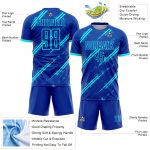 Personalized Royal Lakes Blue Sublimation Soccer Uniform Jersey Team Custom Name and Number