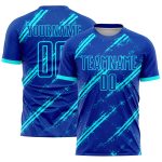 Personalized Royal Lakes Blue Sublimation Soccer Uniform Jersey Team Custom Name and Number
