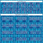 Personalized Royal Lakes Blue-White Geometric Shapes Sublimation Soccer Uniform Jersey Team Custom Name and Number
