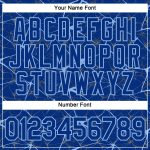 Personalized Royal Light Blue 3D Pattern Design Abstract Network Performance T-Shirt Team Custom Name and Number