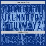 Personalized Royal Light Blue 3D Pattern Design Dripping Splatter Art Authentic Baseball Jersey Team Custom Name and Number