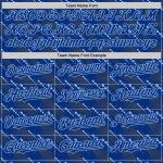 Personalized Royal Light Blue 3D Pattern Design Slant Lines Authentic Baseball Jersey Team Custom Name and Number