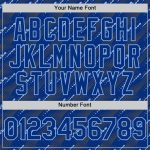Personalized Royal Light Blue 3D Pattern Design Slant Lines Authentic Baseball Jersey Team Custom Name and Number