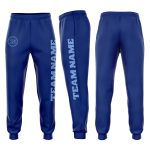 Custom Team Name Number Royal Light Blue Fleece Jogger Sweatpants - Personalized Activewear Personalized Royal Light Blue