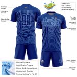 Custom Soccer Uniform Jersey with Personalized Name and Number - Light Blue Gradient Geometric Lines Design Personalized
