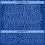 Custom Soccer Uniform Jersey with Personalized Name and Number - Light Blue Gradient Geometric Lines Design Personalized