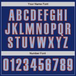 Personalized Authentic Baseball Jersey in Royal Light Blue and Orange Personalized Royal Light Blue-Orange Authentic Baseball