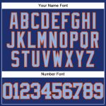 Custom Name and Number Authentic Baseball Jersey - Personalized Royal Light Blue-Orange Team Jersey Personalized Royal Light