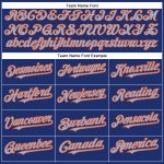 Custom Name and Number Authentic Baseball Jersey - Personalized Royal Light Blue-Orange Team Jersey Personalized Royal Light