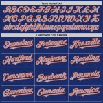 Personalized Custom Name and Number Baseball Jersey - Authentic Royal Light Blue Orange Sleeveless Team Jersey Personalized