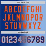 Custom Team Name Number Bomber Jacket Gradient Light Blue-Orange Full-Snap Varsity Fashion Coat Personalized Royal Light